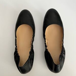 J. Crew Emma Leather Ballet Flats in Black, Size 8.5.
